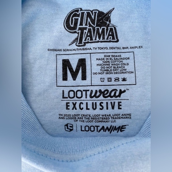 GINTAMA LOOT ANIME Blue Graphic T Shirt in Medium - Picture 5 of 6